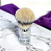 Parker 100% Silvertip Badger Shaving Brush – Chrome Handle & Stand — image 4