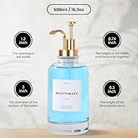Molimoli Glass Soap Dispenser Set, 500ml/16.9oz, Gold — image 4