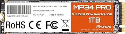 MMOMENT MP34 PRO 1TB PCIe Gen3 NVMe M.2 SSD