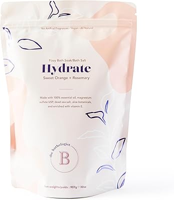 Bathorium The Bathologist Hydrate Fizzy Bath Soak, Sweet Orange & Rosemary, 32oz