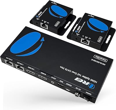 OREI HD12-EX165-K 4K HDMI Over Ethernet Extender Splitter