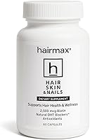 HairMax Hair, Skin and Nails Supplement – 2500mcg Biotin, MSM, DHT Blocker, 60 Capsules — image 1