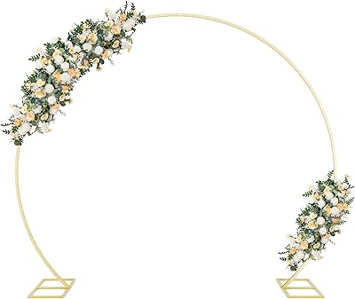Gawicpy 7.7FT Round Backdrop Stand Arch Frame
