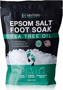 LV LAVINSO Tea Tree Oil Foot Soak with Epsom Salt - 2 LB Review