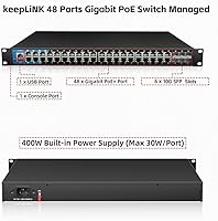 keepLiNK 48-Port Gigabit PoE Switch — image 2