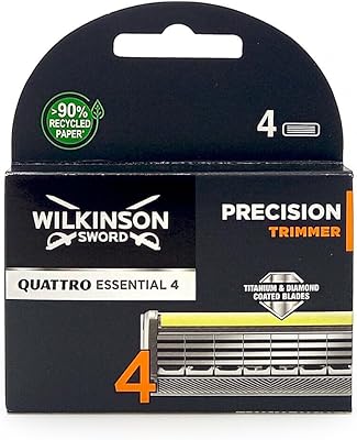 Wilkinson Sword Quattro Titanium Precision Razor Blades - 4 Count
