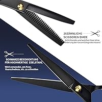 SWINILAYA Hair Scissors Set - 11 Pcs Black Stainless Steel — image 3