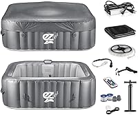 SereneLife SLSPA6SQA Outdoor Portable Hot Tub 6-Person Inflatable Spa — image 8
