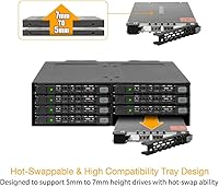 ICY DOCK ToughArmor MB998SP-B 8-Bay 2.5” SATA/SAS HDD/SSD Mobile Rack Enclosure for 5.25″ Bay — image 3