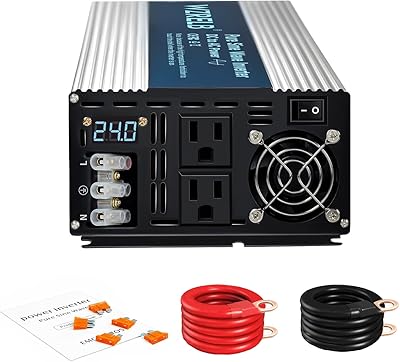 WZRELB SE3000W 3000W Pure Sine Wave Inverter 24V DC to 120V AC