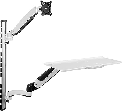 VIVO STAND-SIT1KW Sit-Stand Wall Mount Workstation
