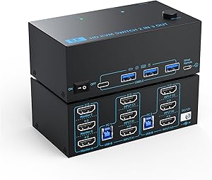DXchip 8K KVM Switch 3 Monitors 2 Computers Review