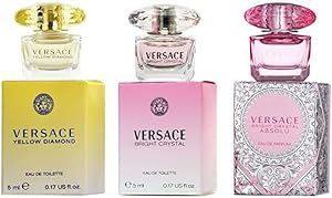 Versace Women's Mini Perfume Gift Set – Absolu, Bright Crystal, Yellow Diamond (0.17 oz each) Review