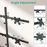 WALI GMF004 Freestanding Quad Monitor Mount for 17-27 Inch Screens — image 5