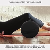 ForPro Professional Collection Jumbo Full Round Bolster Pillow, Black, 9″ R x 26″ L — image 6