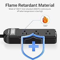 Qiyuan IPX6 Outdoor Power Strip with 3 Outlets and 10FT Extension Cord — image 5