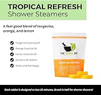 Herbal Zen Tropical Refresh Shower Steamers with Citrus Essential Oils — image 2