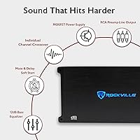 Rockville dB55 4000W 5-Channel Car Amplifier — image 8
