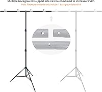 LINCO Lincostore Zenith Portable T-Shape Background Backdrop Stand Kit 5x6.7ft — image 3