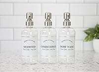 Artanis Home Refillable Shampoo and Conditioner Bottles - 16oz, 3 Pack with Stainless Steel Pumps — image 6