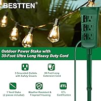 BESTTEN Outdoor Power Stake with 30ft Extension Cord — image 2