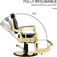 Artist Hand Retro Barber Chair - Gold — image 5