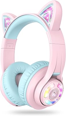 iClever BTH13 Cat Ear Kids Bluetooth Headphones