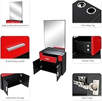 Winado Wall Mount Salon Station with Mirror & Storage Cabinet — image 5