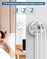 NTONPOWER 10 ft Flat Extension Cord with 3 Outlets & 4 USB Ports — image 5