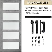 BARNSMITH 36x96 Glass Barn Door — image 8