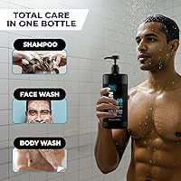 Dead Sea Collection TOP 10 ACTIVE Men's Body Wash 3 in 1 – Sandalwood – 33.8 Fl. Oz. (2-Pack) — image 5