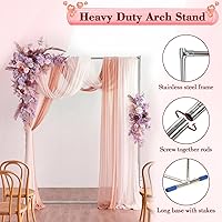DEROFIT Wedding Arch Backdrop Stand 7FT x 4FT Stainless Steel — image 5
