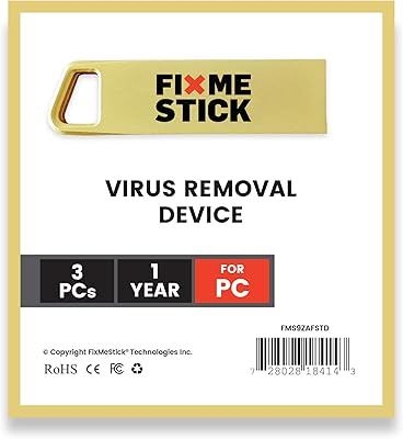FixMeStick Gold Computer Virus Removal Stick for Windows PCs - 8GB USB