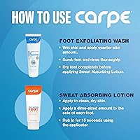 Carpe Sweat Absorbing Foot Lotion & Foot Exfoliating Scrub Regimen — image 6