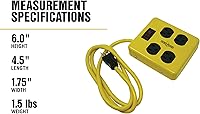 Yellow Jacket 2177N Metal Power Block with 4 Outlets — image 9