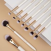 OMANIAC Makeup Brush Set, 12-Piece White with Pearl Handles — image 5