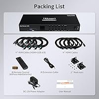 TESmart HKS402-P23 USB 3.0 HDMI KVM Switch 2 Monitors 4 Computers 4K@60Hz — image 7