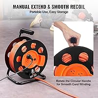 VEVOR 100FT Retractable Extension Cord Reel 12AWG — image 5
