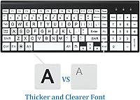 Fonicer Large Print Wireless Keyboard and Mouse — image 3