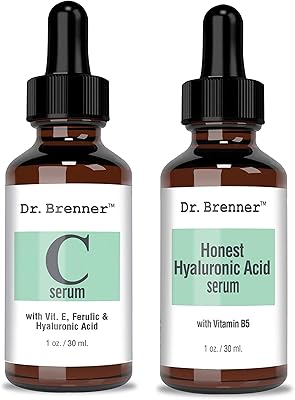 Dr. Brenner Vitamin C Serum 20% with Hyaluronic Acid & Vitamin E, 2-Pack