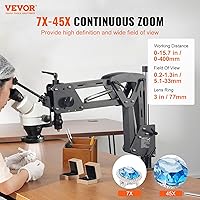 VEVOR Multi-Directional Microscope with Spring Bracket, 7X-45X Magnification — image 2