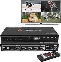 J-Tech Digital 4x1 HDMI Multi-viewer & Seamless Switcher 4K 60Hz — image 1