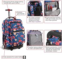 J World Sundance Rolling Backpack for Laptops, 20-inch, Vintage Rose — image 8