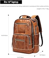 LANNSYNE Vintage Genuine Leather Backpack for Men — image 6
