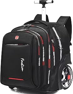 PISKGODSF 22-Inch Rolling Backpack with Wheels, 55L Capacity