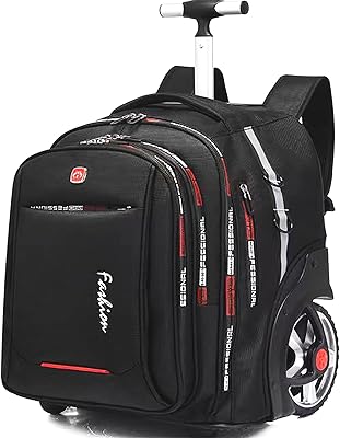 PISKGODSF 22-Inch Rolling Backpack with Wheels, 55L Capacity