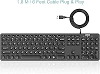 Arteck HA305 Backlit USB Wired Full Size Keyboard — image 2