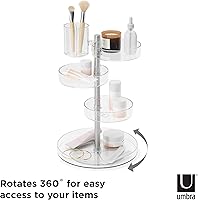 Umbra Pirouette Cosmetic Organizer, Large Capacity - Clear/Nickel — image 4