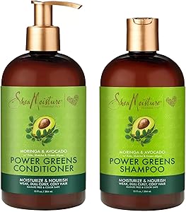 SheaMoisture Power Greens Curly Hair Shampoo and Conditioner, 13 Fl Oz (Pack of 2) Review