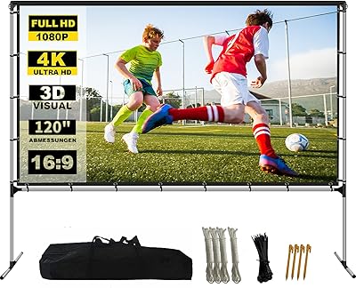 GYUEM 120 Inch Projector Screen with Stand